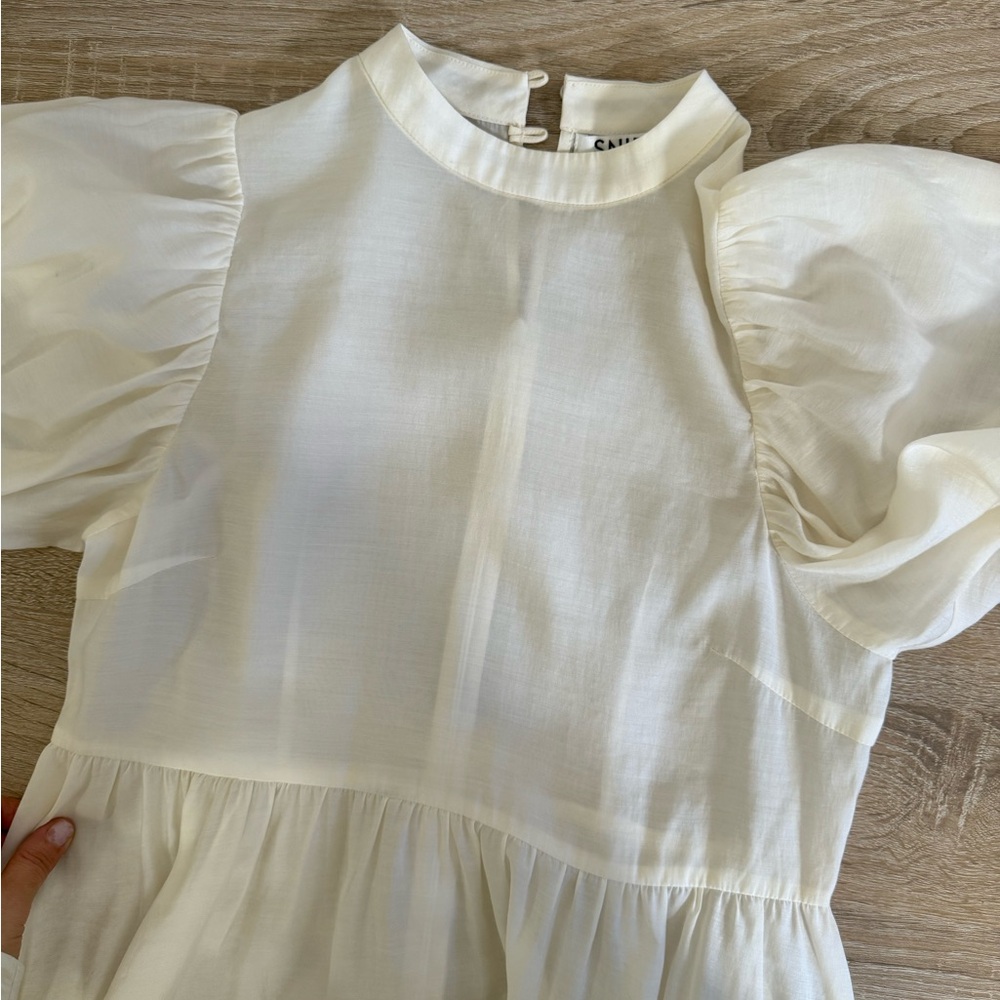 SNIDEL Dress Ivory Bell Sleeve Romantic Victorian Peasant Dress Women’s Sz OS - Picture 9 of 11